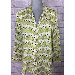 16 of 52 Conversations by Anthropologie Whimsical Cat Tunic Blouse